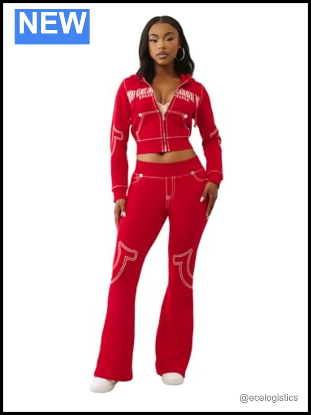 Cropped Zip Up Hoodie Women Big T Stitching Cotton Blend